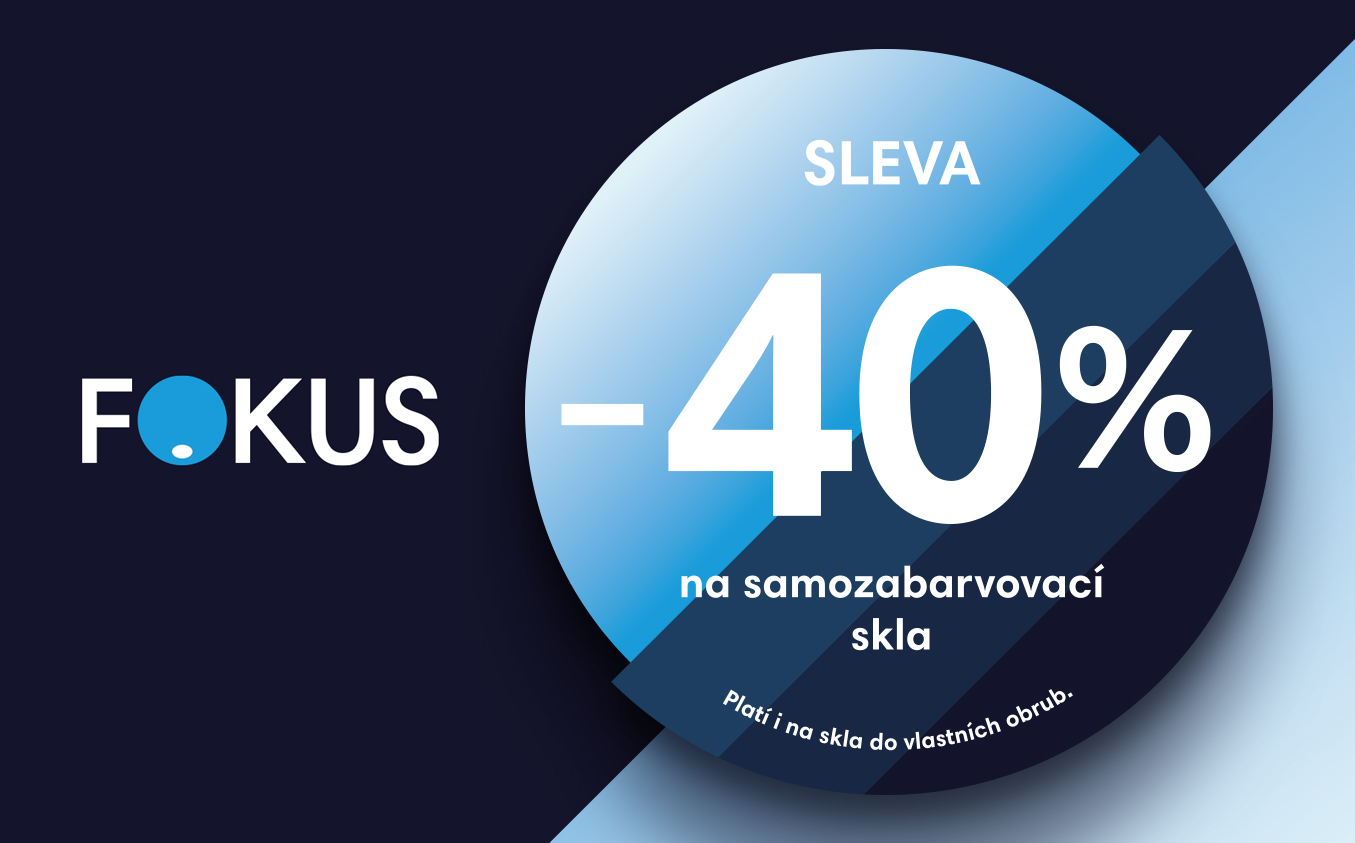 Sleva 40% na samozabarvovací skla