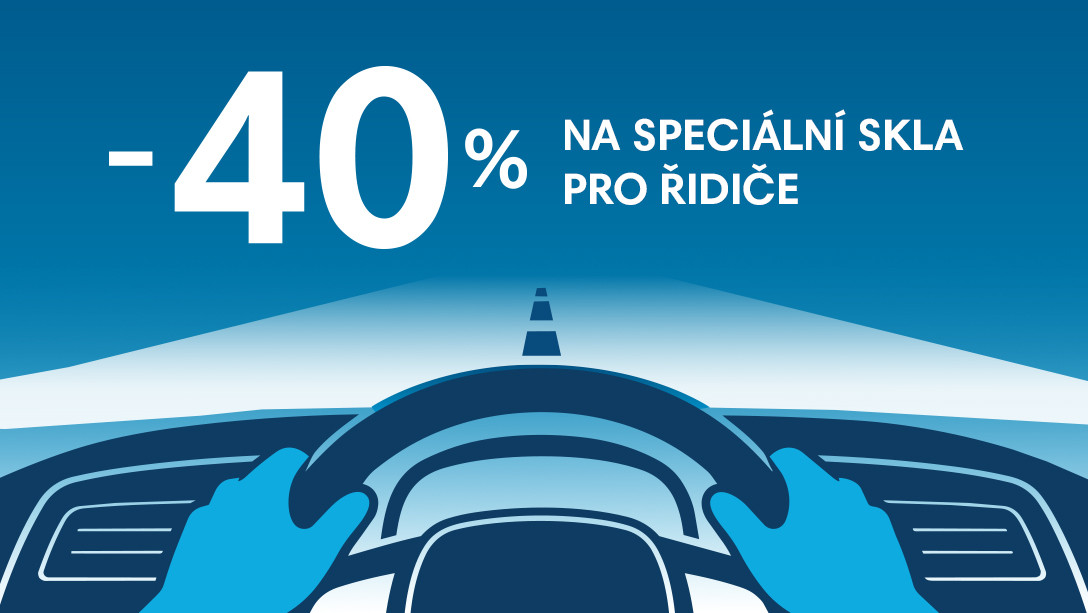 Sleva 40% na speciální skla pro řidiče